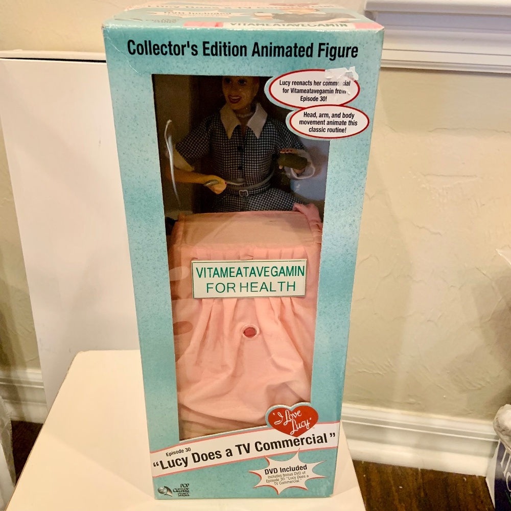 VTG Gemmy I Love Lucy Vitameatavegamin Pop Culture Series Animated Figure NEW!